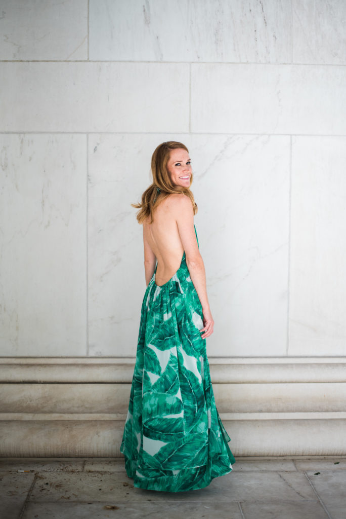 Backless Floral Maxi
